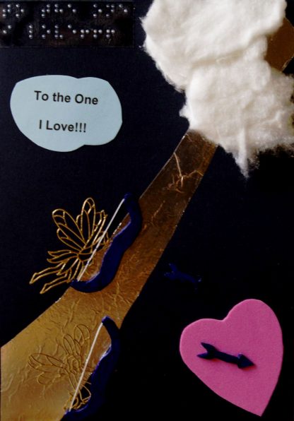 To the One I Love!!! golden cherubs and pink heart in clouds custom valentine's card
