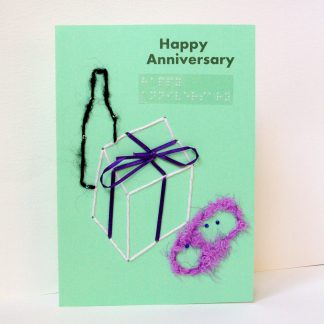 happy anniversary card bottle with presents